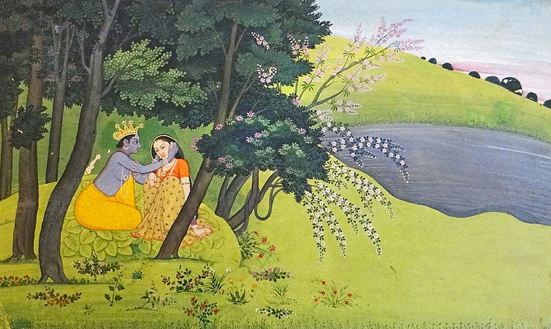 Radha Krishna painting inspired by Gita Govinda
