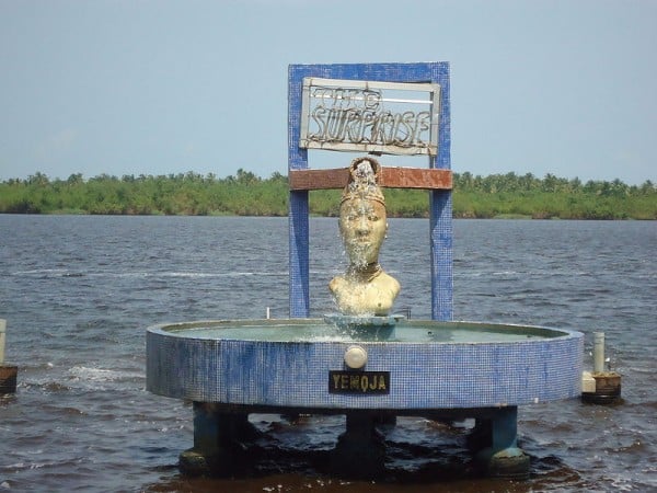 Statue of a mermaid, popularly known as 'Yemoja' in Nigeria.