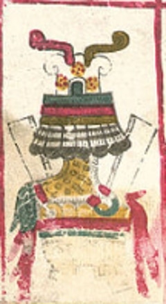 Chantico depicted as an eagle foot in the Codex Borgia