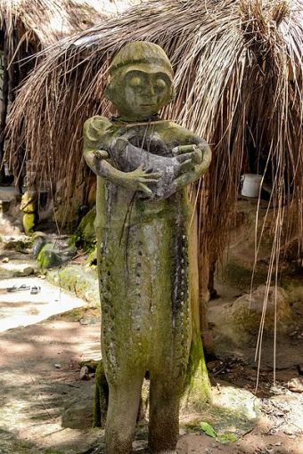The statue of yeye oshun at the Sacred Grove Of Oshun