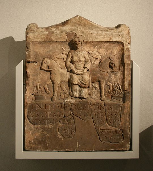 Epona relief from the Kapersburg Limes fort in the Wetterau Museum in Friedberg.