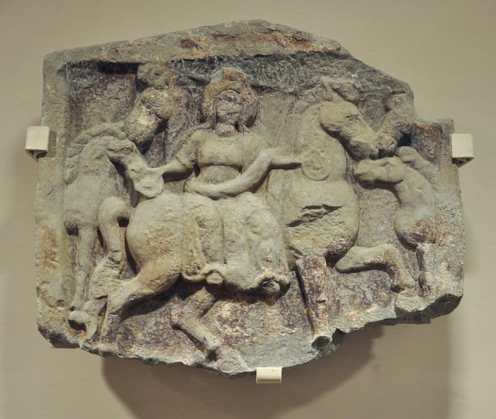 Bregenz, Vorarlberg Museum, Epona relief, 70–100 AD, later incorporated into the Bregenz city wall, revered as “Honor Guta”